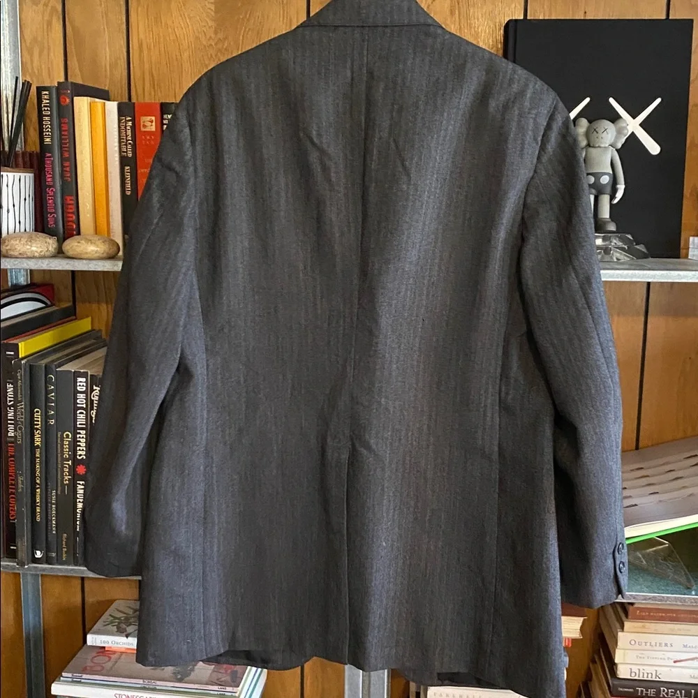 Brooks Brothers Charcoal Herringbone full Suit jacket and slacks 43 ML